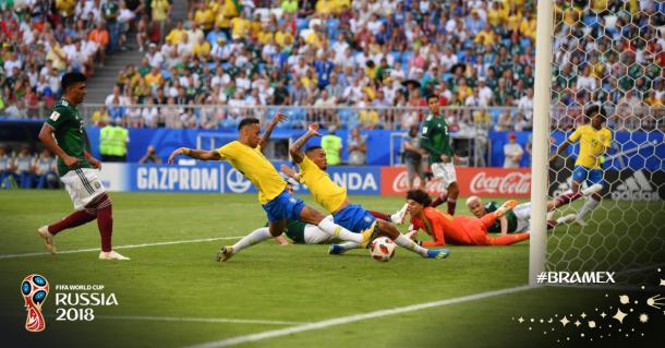 Neymar marcando primeiro gol da partida ( Divulgação/FIFA