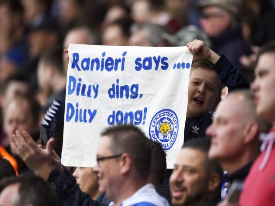 A Leicester fans' banner at the King Power Stadium recently. (Picture: Getty Images)