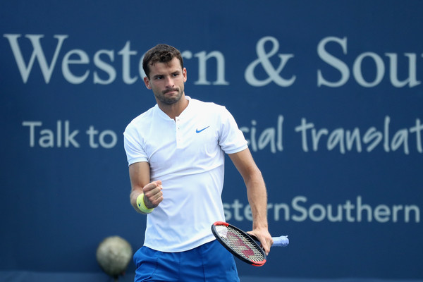 Dimitrov celebrates a point during his third round win. Photo: Rob Carr/Getty Images