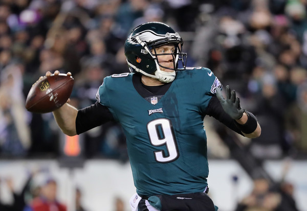 Quarterback Nick Foles #9 of the Philadelphia Eagles looks to pass against the Atlanta Falcons. |Source: Abbie Parr/Getty Images North America|