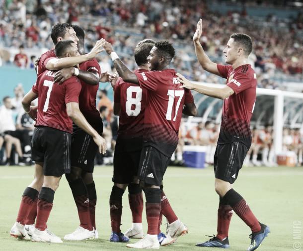 Festejo del segundo gol rojo | Foto: Manchester United