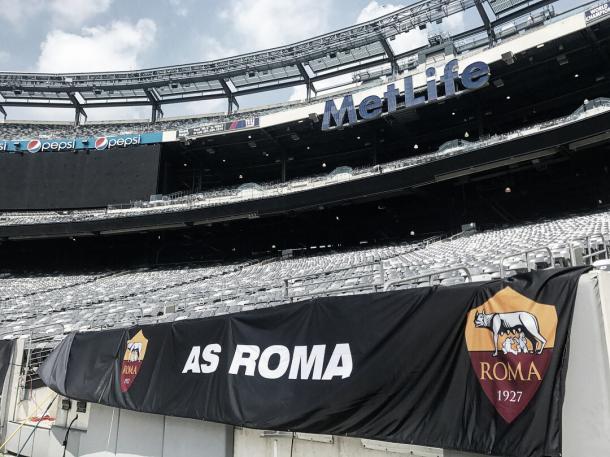 El estadio, preparado en el lado de la Roma | Foto: Twitter MetLife Stadium