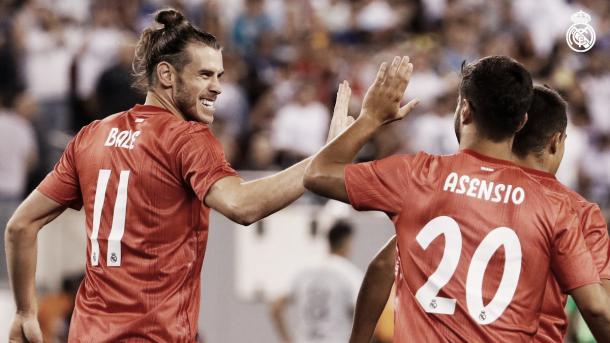 Bale y Asensio festejan los goles para el Madrid | Foto: Real Madrid C.F.