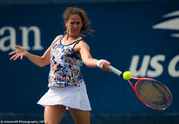 Patty Schnyder in action during the qualifying rounds | Photo: Jimmie48 Tennis Photography