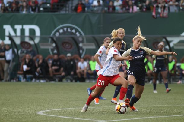 Sam Kerr could not find the back of the net this time around | Source: chicagoredstars.com