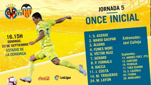 Once Villarreal / Foto: Twitter @villarrealcf