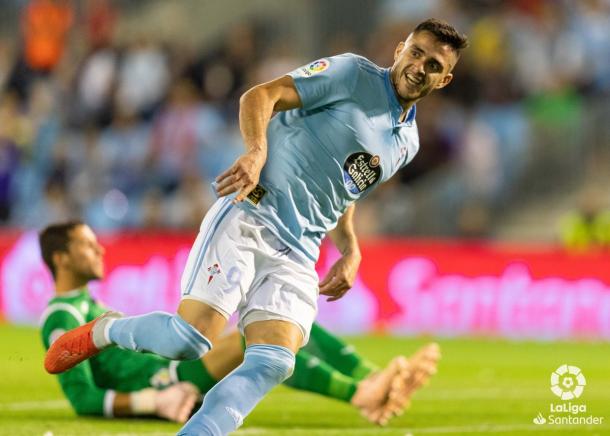 Maxi Gómez en el partido ante el Getafe | Foto: La Liga