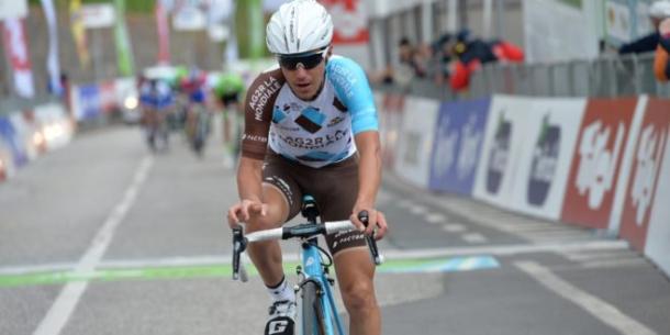 Domenico Pozzovivo terminando una de las etapas del Tour de los Alpes | Foto: Cyclingpro.net