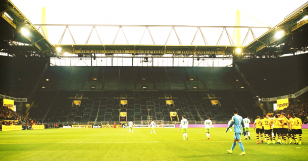 Grada tras la sanción al Dortmund. Foto: Borussia Dortmund