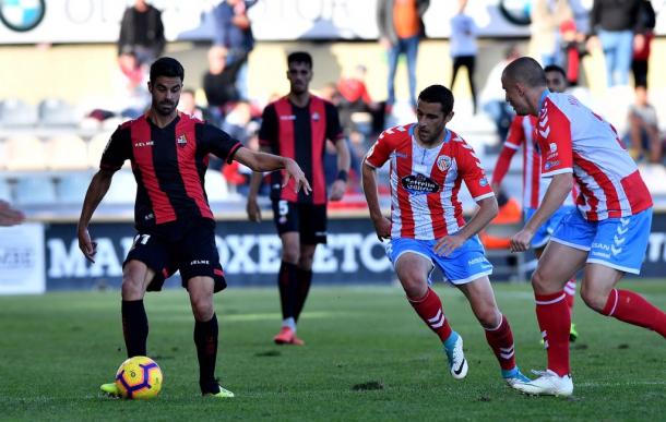 Juan Domínguez ante el Lugo | Foto: CF Reus