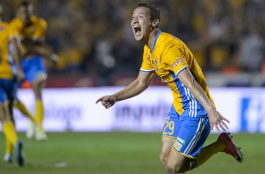 Jesus Duenas celebrating his double | Source: Azael Rodriguez - LatinContent/Getty Images