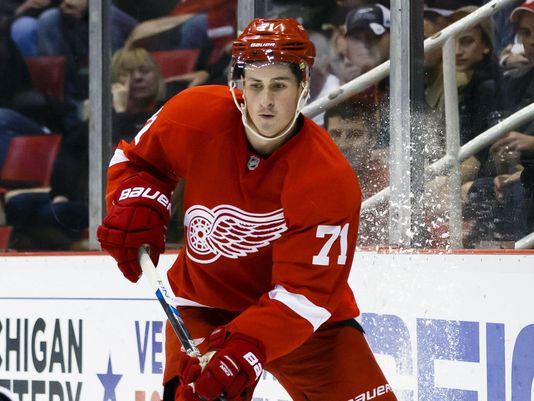 Dylan Larkin (71) Photo Via: Rick Osentoski- USA TODAY Sports