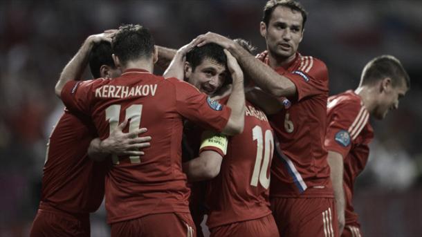 Dzagoev celebra un gol con su equipo/ Foto: UEFA.com