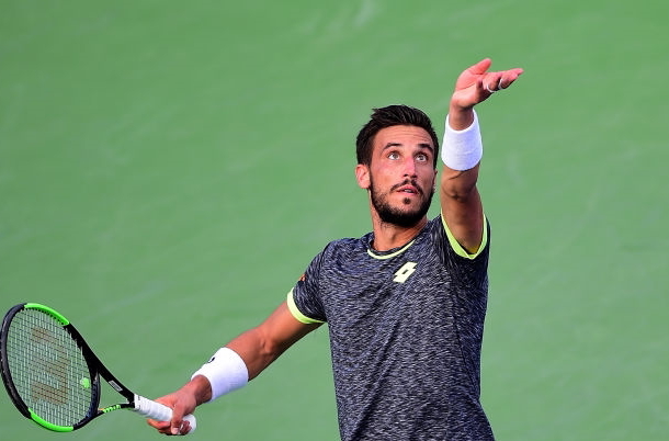 Photo: Jared C. Tilton/Getty Images- Damir Dzumhur serves