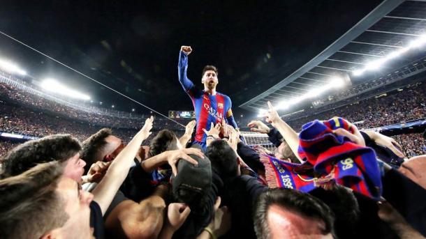 Leo Messi en la remontada conseguida ante el Paris Saint-Germain | Foto del Fútbol Club Barcelona