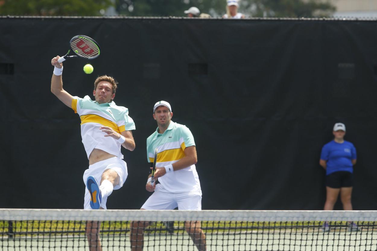 Mahut (l.) and Martin (r.) in action/Photo: Winston-Salem Open