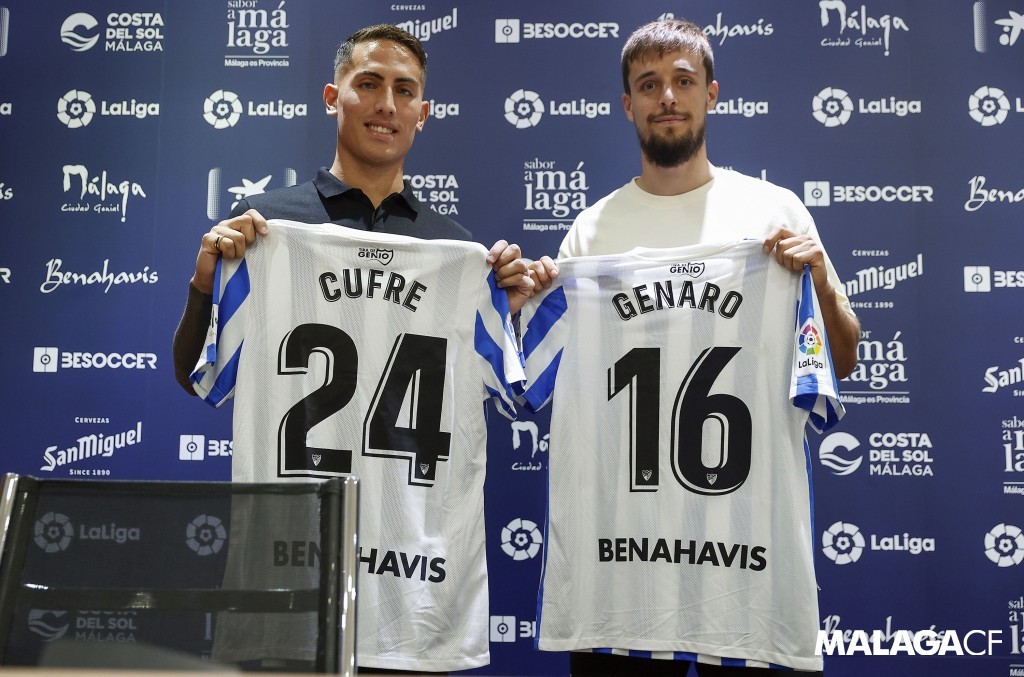 Presentación de Cufré y Genaro / Fuente: Málaga CF