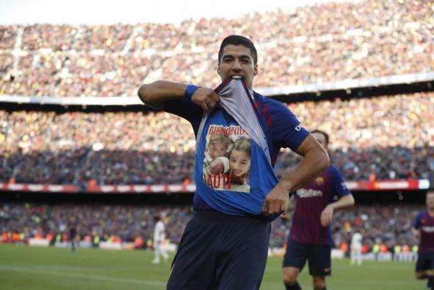 Luis Suárez se reencontró con el gol por todo lo alto | Foto: FCB
