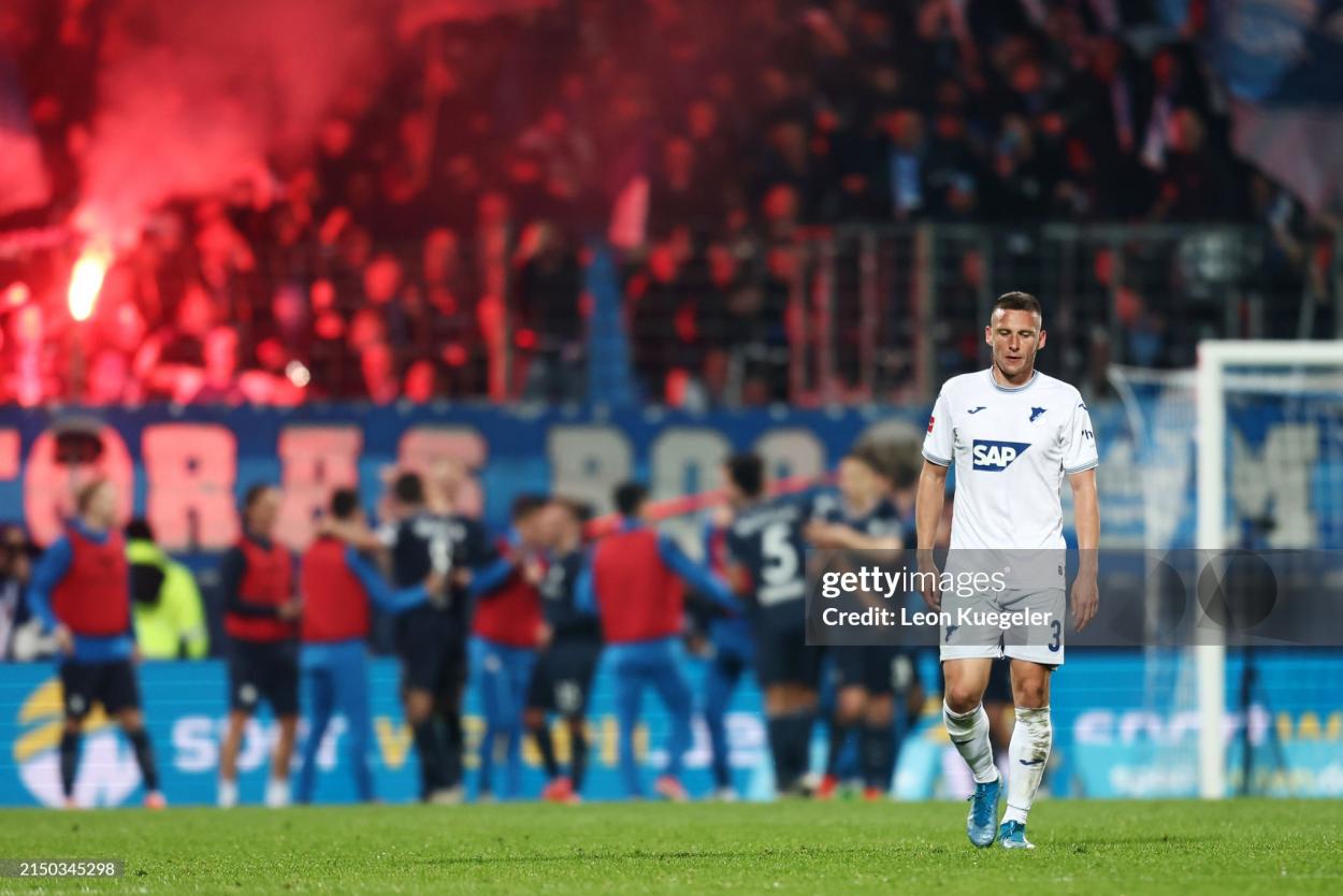 Bochum fans let off a flare in celebration after their third goal (Photo by Leon Kuegeler/Getty Images)