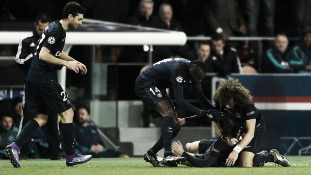 Cavani celebrates his winning goal. | Image source: Getty Images