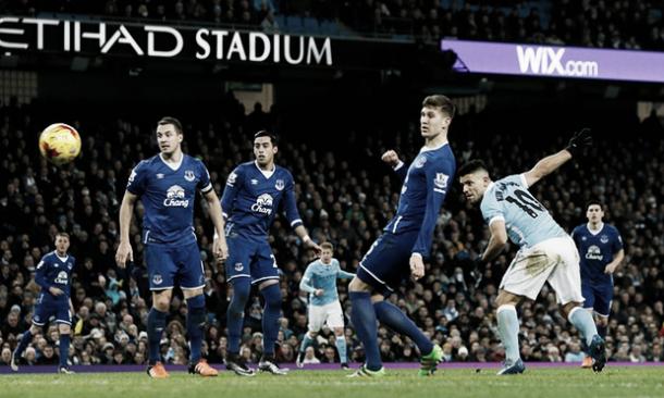 The Blues defensive struggles continued against Manchester City. Photo: The Guardian. 