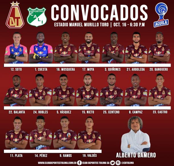 Foto: Twitter Deportes Tolima (@cdtolima)