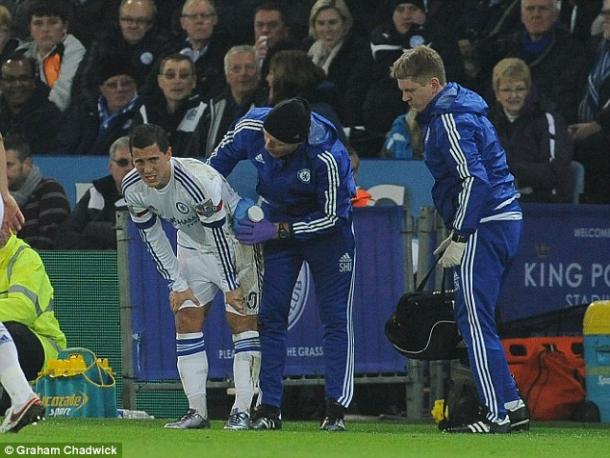 Hazard's injury and resulting substitution summed up Chelsea's evening. (Image credit: Daily Mail - Graham Chadwick)