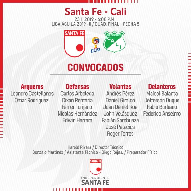 Foto: Twitter Independiente Santa Fe (@SantaFe)