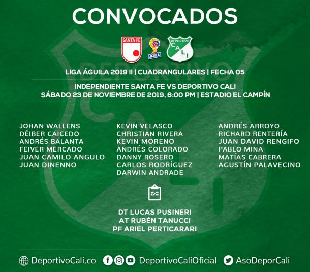 Foto: Twitter Deportivo Cali (@AsoDeporCali)