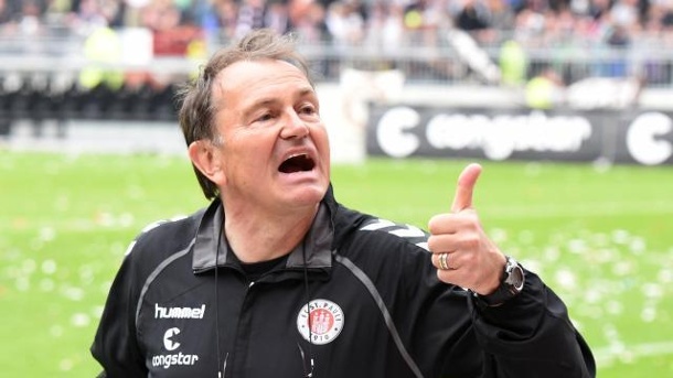 Ewald Lienen has led St. Pauli to a superb season. | Image source: t-online