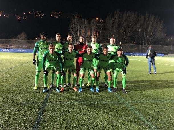 Alineación del Leganés frente al Andorra | Foto: CD Leganés