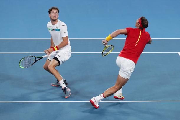 Nadal y Carreño confrontaron la pareja española | Foto: ATP Cup