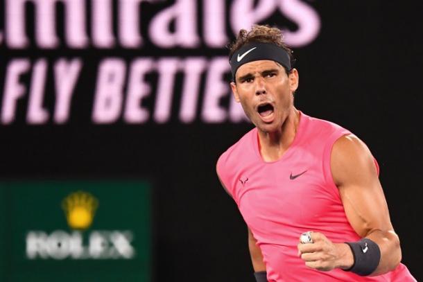 Rafa Nadal celebra el comienzo de su remontada | Foto: Australian Open