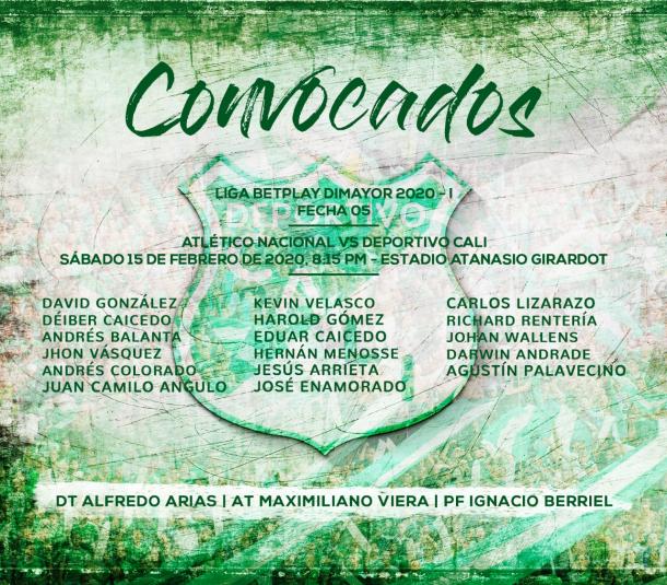 Foto: Twitter Deportivo Cali (@AsoDeporCali)
