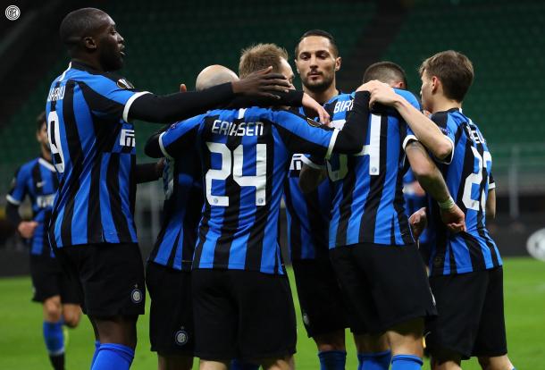 Los jugadores del Inter de Milán pasaron de ronda al ganar al Ludogorets | Fuente: Internazionale