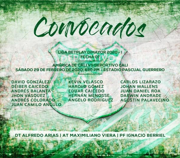 Foto: Twitter Deportivo Cali (@AsoDeporCali)