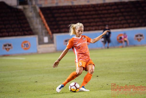 Rachel Daly had four goals on nine shots on goal with 11 chances created in earning the Player of the Month Award for May (Photo: EarchPhoto)