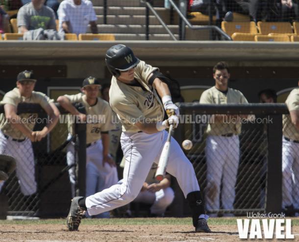 Tyler Frank (17) of Western Michigan. Photo: Walter Cronk