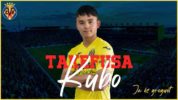 Presentación de Takefusa Kubo / Twitter: Villarreal CF