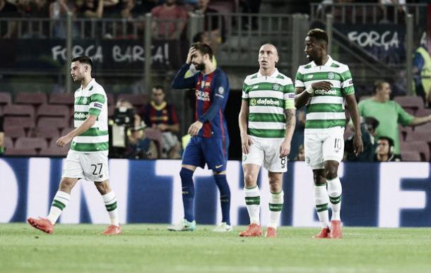 El Celtic cayó derrotado por 7-0 frente al Barça en la primera jornada de la Champions | Foto: Daily Record