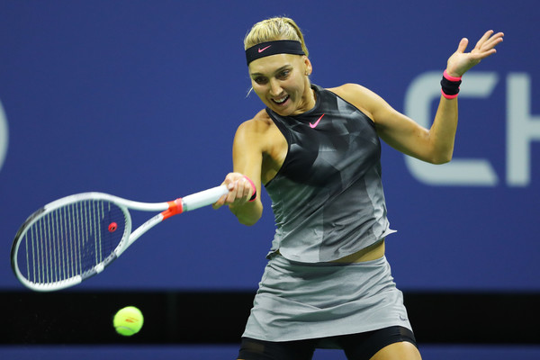 Elena Vesnina in action at the 2017 US Open | Photo: Richard Heathcote/Getty Images North America