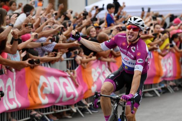 Elia Viviani ha sido el protagonista en Israel | Foto: Giro de Italia