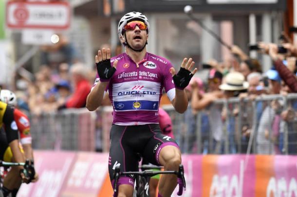 Elia Viviano ganando la etapa 13 | Foto: Giro de Italia
