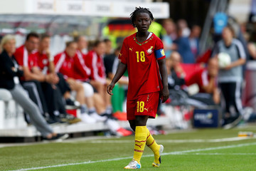 Addo captaining her country in a 2016 friendly | Source:  Source: Lars Baron-Bongarts via Getty Images