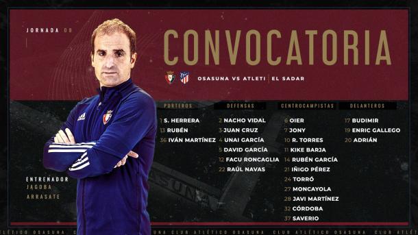 Twitter: Club Atlético Osasuna