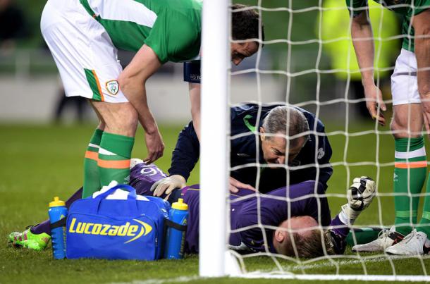 Newcastle's Rob Elliot will miss the rest of the season after picking up a knee injury for Ireland on Tuesday night (Getty)