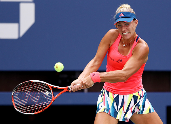 Angelique Kerber in action during her quarterfinal victory (Getty/Elsa)