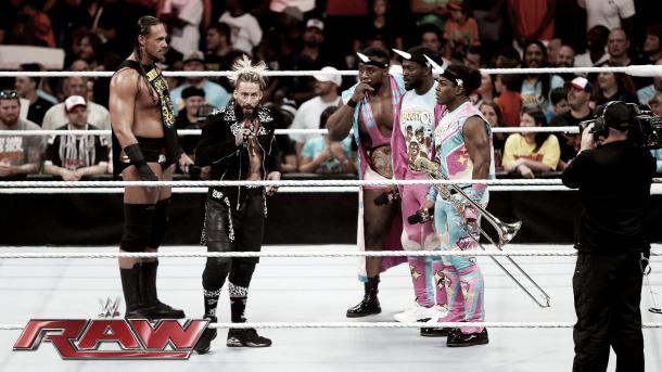 Enzo and Cass engaged in a strange but entertaining promo with The New Day (image: youtube.com)