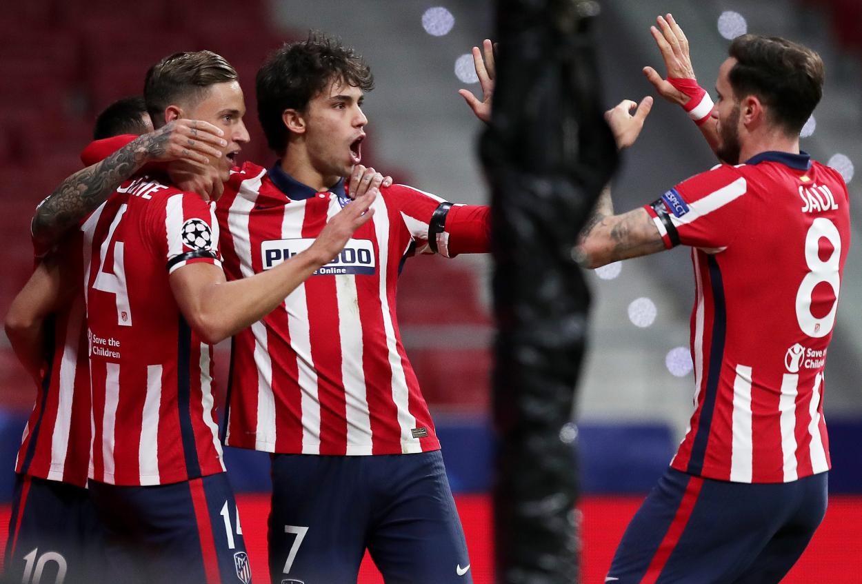 El Atlético celebrando el 1-0 / FOTO: UEFA