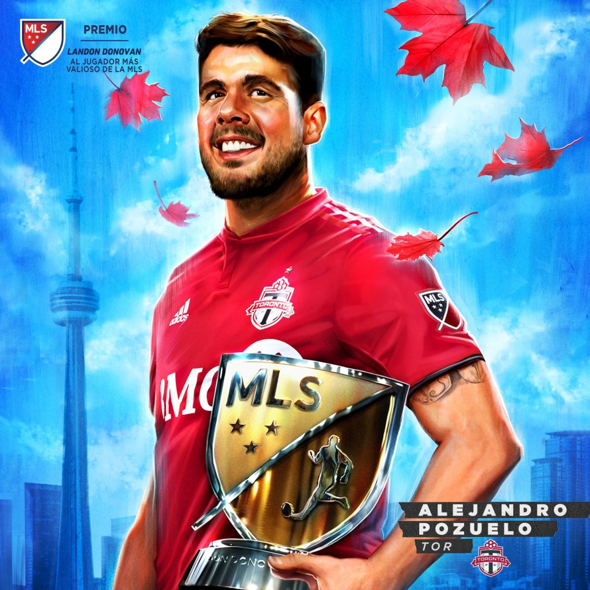 Dibujo de Pozuelo con el galardón (@MLS)
